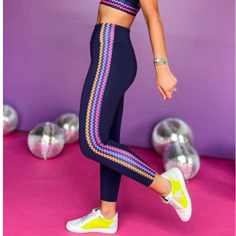 SSYS Ric Rac Inset Compression Leggings - Picture 1 of 8